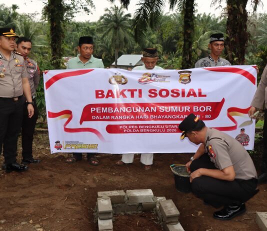Peletakan Batu Pertama Pembangunan Sumur Bor, Kapolres BU : Harapkan Manfaat Nyata Untuk Masyarakat