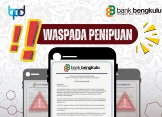 Bank Bengkulu Imbau Waspada Penipuan Mengatasnamakan Direksi dan Pegawai