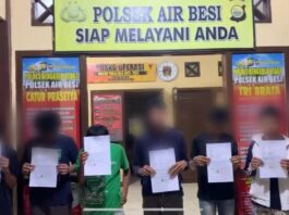 Polsek Air Besi Amankan 6 remaja aksi kenakalan remaja terkait Viral Aksi “Pocong” di Lintas Arga Makmur – Bengkulu